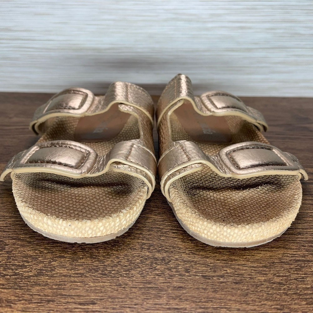Pedro GARCIA Arielle Snake & Croc Embossed Buckle Slide Sandal In Hazelnut - Picture 4 of 14